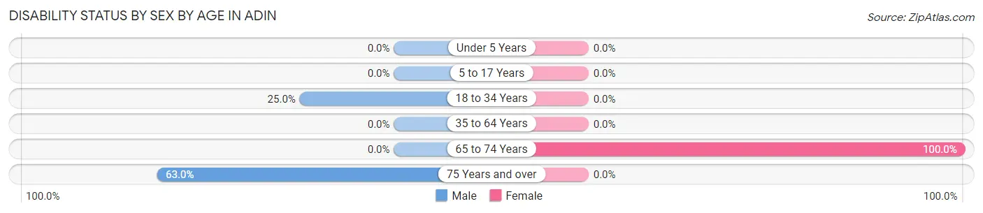 Disability Status by Sex by Age in Adin