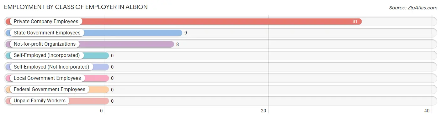 Employment by Class of Employer in Albion