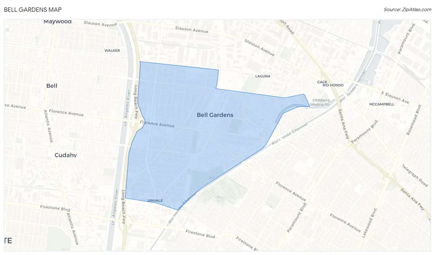 Bell Gardens Map