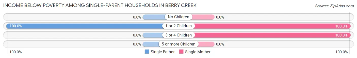 Income Below Poverty Among Single-Parent Households in Berry Creek