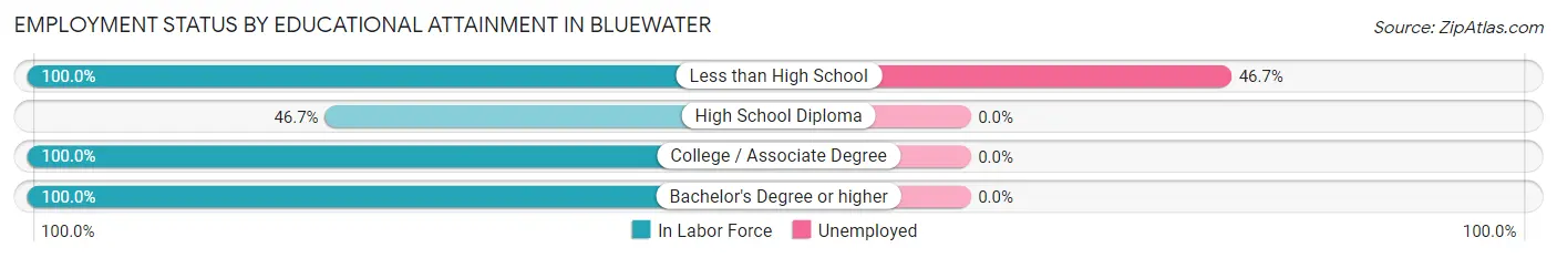 Employment Status by Educational Attainment in Bluewater