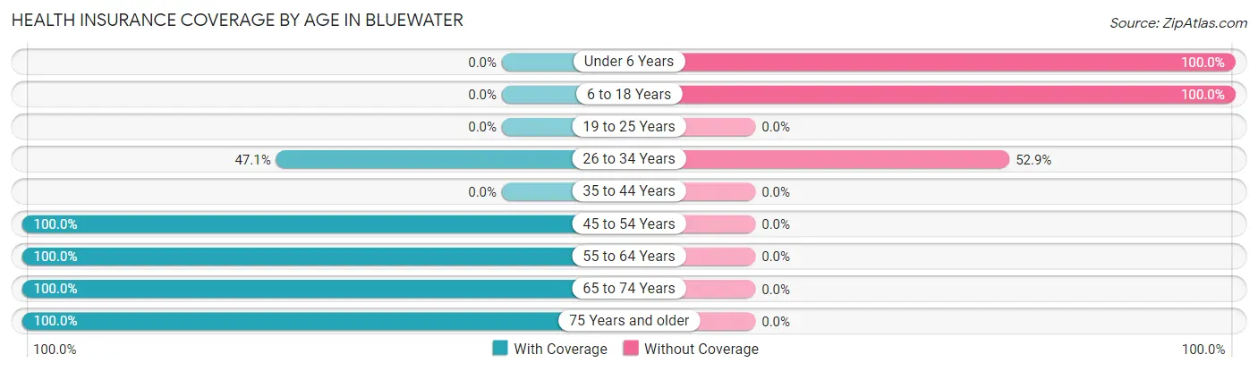Health Insurance Coverage by Age in Bluewater