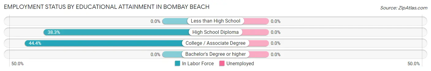 Employment Status by Educational Attainment in Bombay Beach