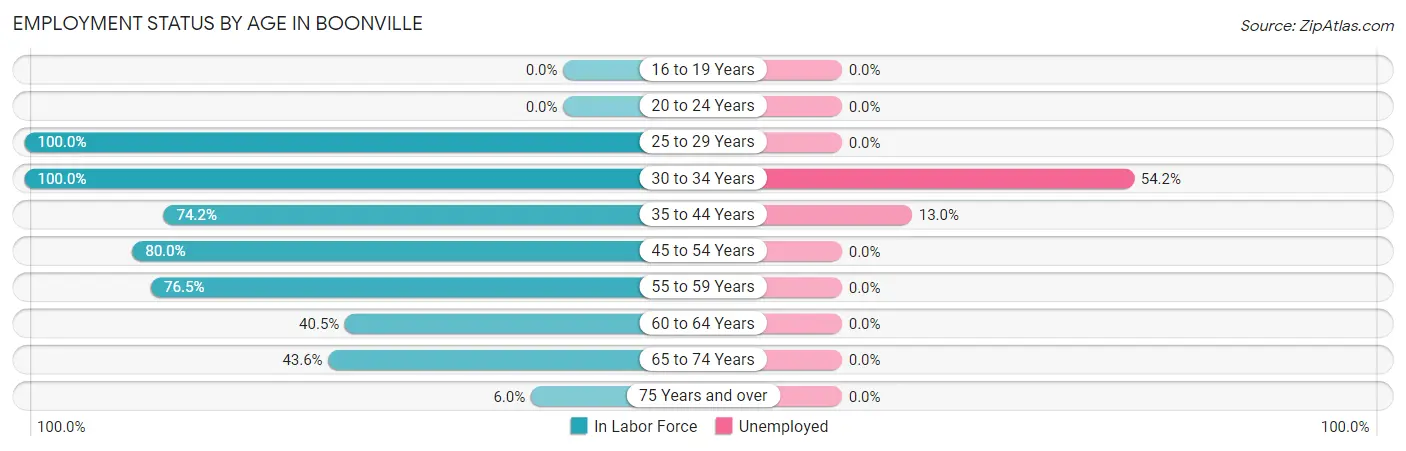 Employment Status by Age in Boonville