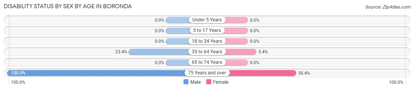 Disability Status by Sex by Age in Boronda
