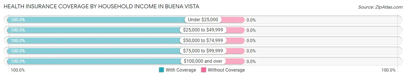 Health Insurance Coverage by Household Income in Buena Vista