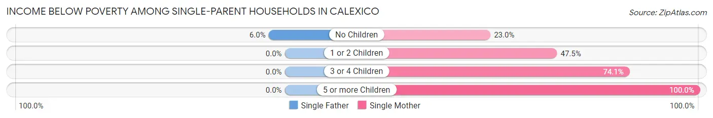 Income Below Poverty Among Single-Parent Households in Calexico