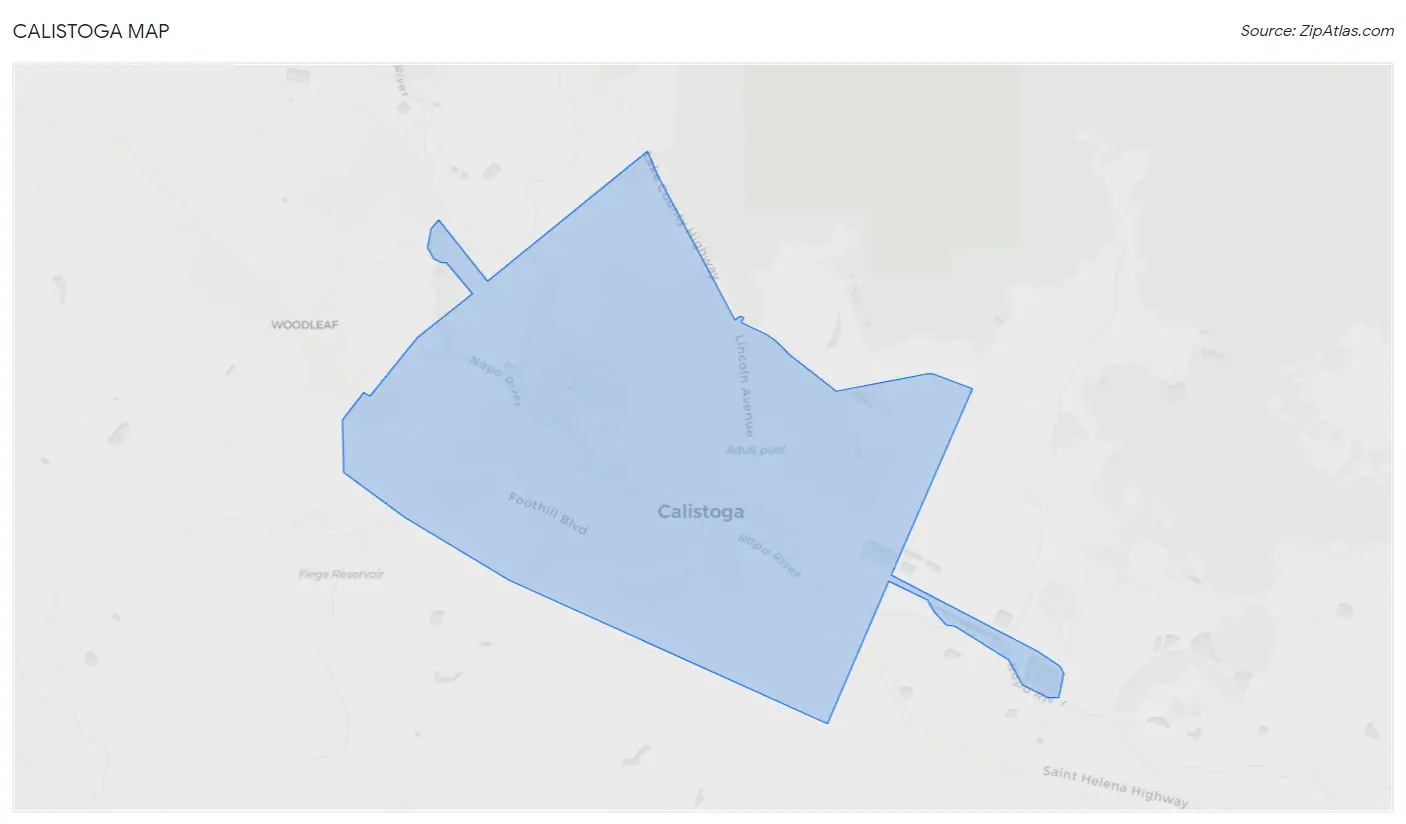 Calistoga Map