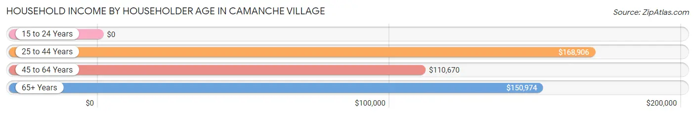 Household Income by Householder Age in Camanche Village