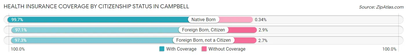 Health Insurance Coverage by Citizenship Status in Campbell
