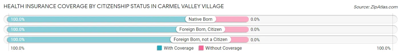 Health Insurance Coverage by Citizenship Status in Carmel Valley Village
