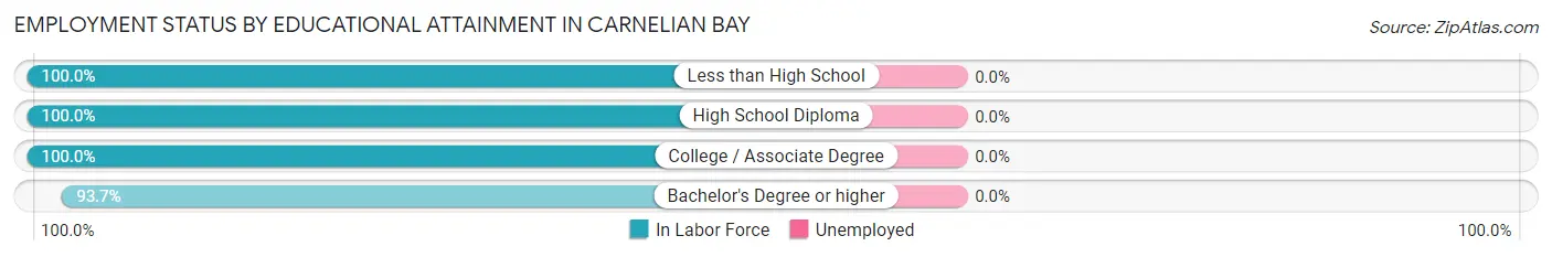 Employment Status by Educational Attainment in Carnelian Bay