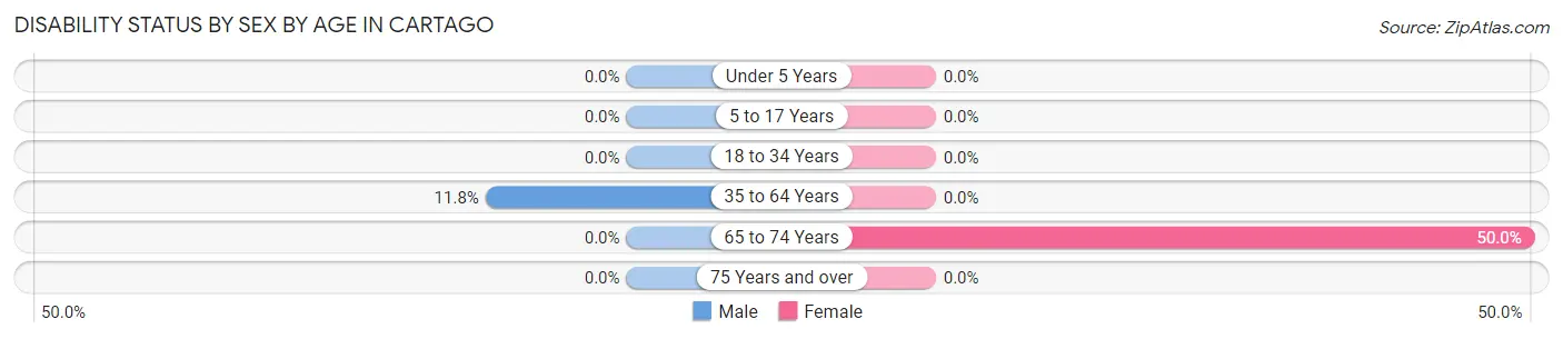 Disability Status by Sex by Age in Cartago