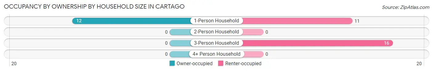 Occupancy by Ownership by Household Size in Cartago