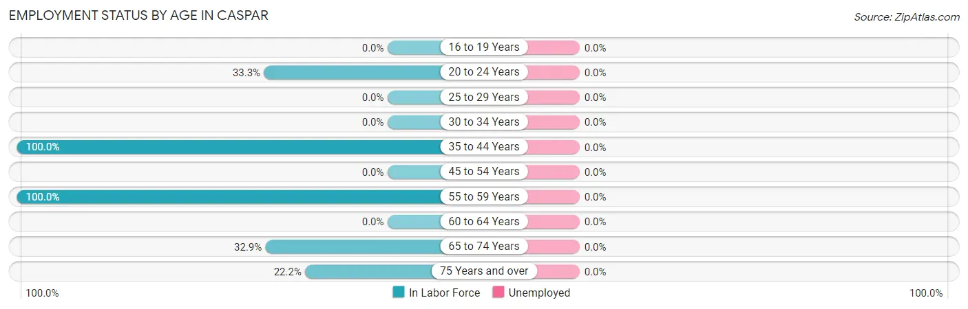 Employment Status by Age in Caspar