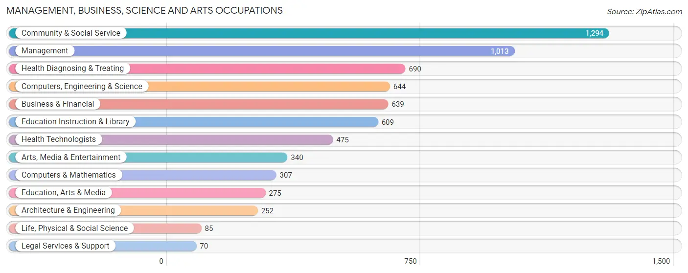 Management, Business, Science and Arts Occupations in Castaic