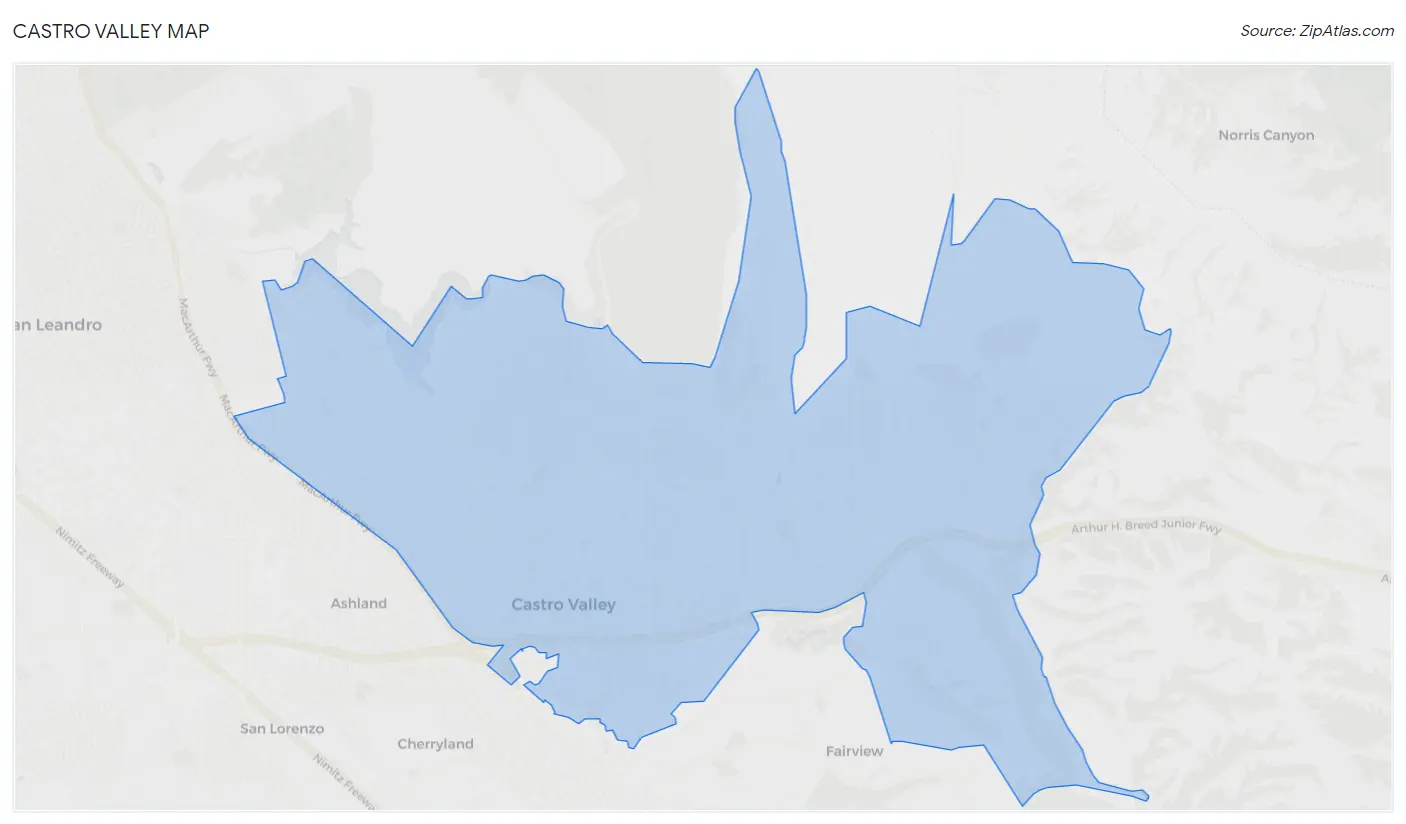 Castro Valley Map