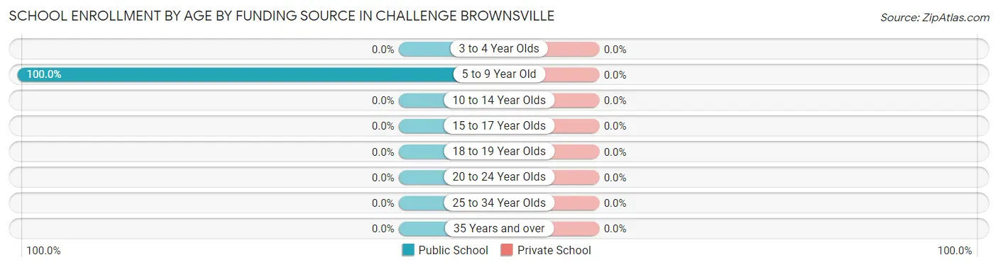 School Enrollment by Age by Funding Source in Challenge Brownsville