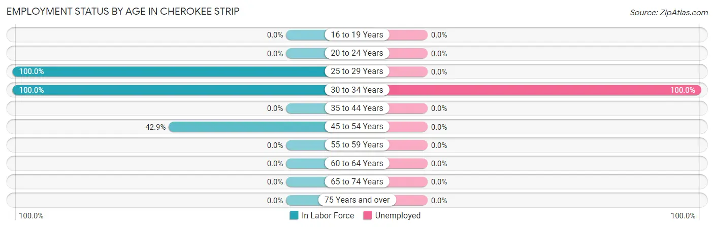 Employment Status by Age in Cherokee Strip