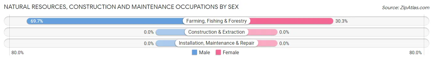 Natural Resources, Construction and Maintenance Occupations by Sex in Cherokee Strip