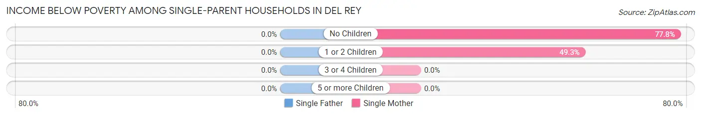 Income Below Poverty Among Single-Parent Households in Del Rey