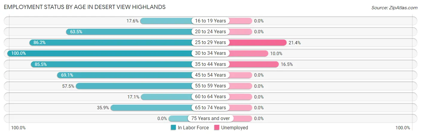 Employment Status by Age in Desert View Highlands