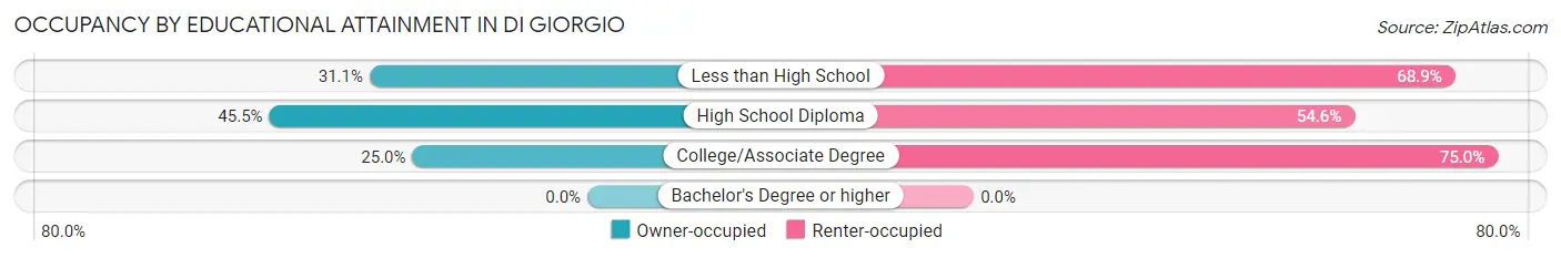 Occupancy by Educational Attainment in Di Giorgio