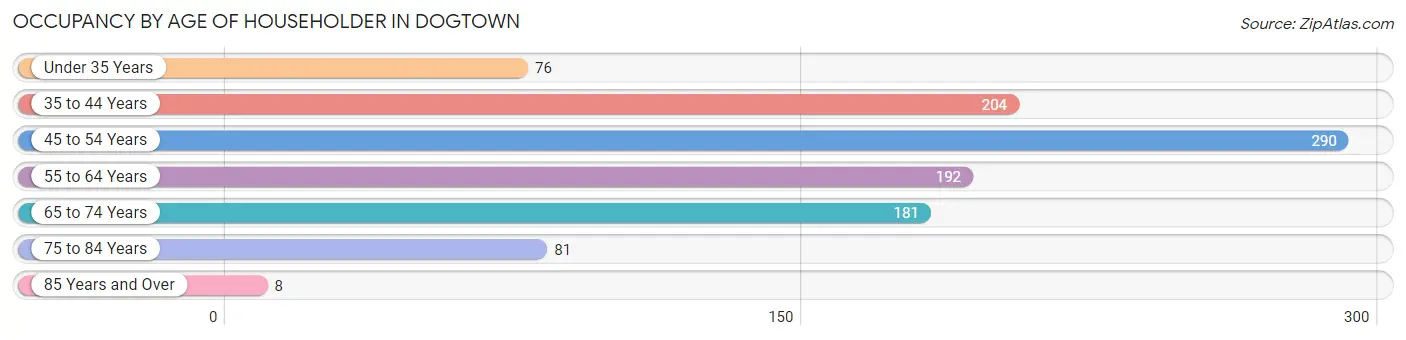 Occupancy by Age of Householder in Dogtown