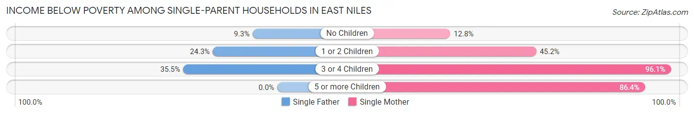 Income Below Poverty Among Single-Parent Households in East Niles
