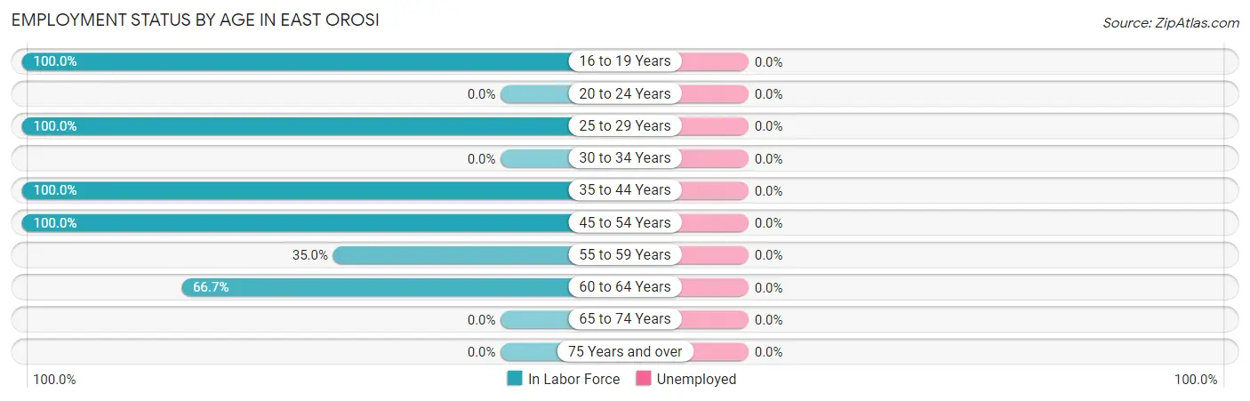 Employment Status by Age in East Orosi