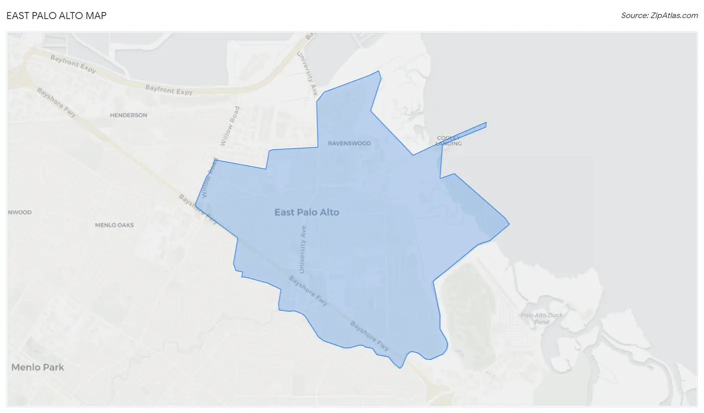 East Palo Alto Map