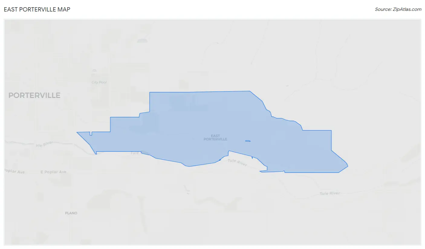 East Porterville Map