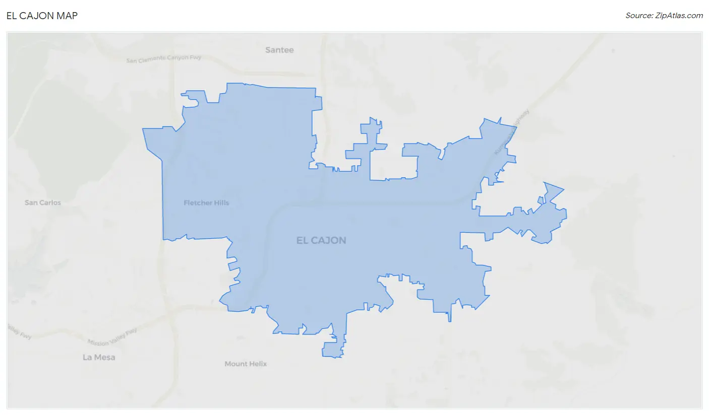 El Cajon Map