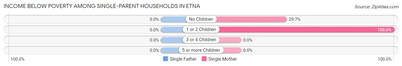 Income Below Poverty Among Single-Parent Households in Etna