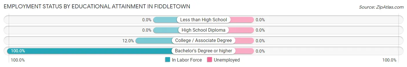 Employment Status by Educational Attainment in Fiddletown