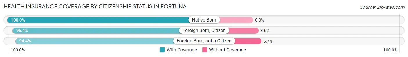 Health Insurance Coverage by Citizenship Status in Fortuna