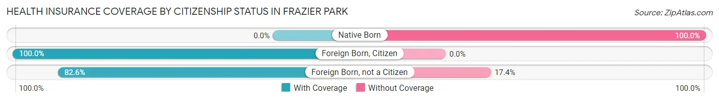 Health Insurance Coverage by Citizenship Status in Frazier Park