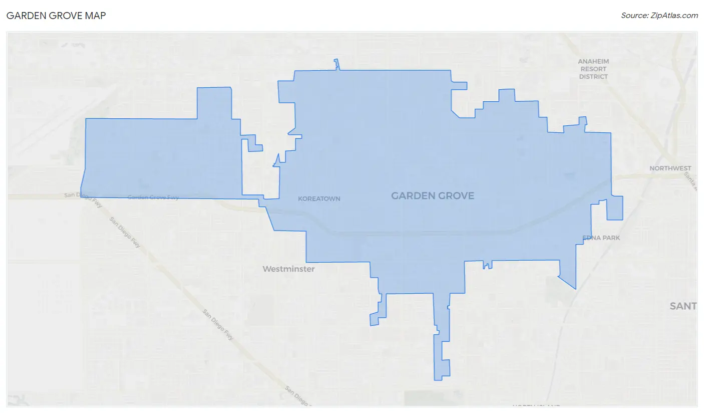 Garden Grove Map