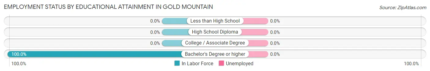 Employment Status by Educational Attainment in Gold Mountain