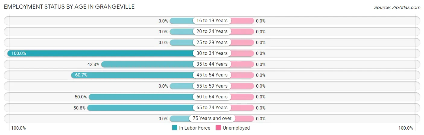 Employment Status by Age in Grangeville