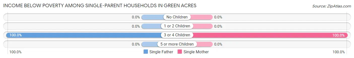 Income Below Poverty Among Single-Parent Households in Green Acres