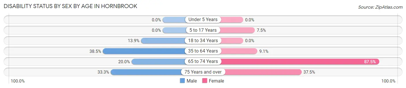 Disability Status by Sex by Age in Hornbrook