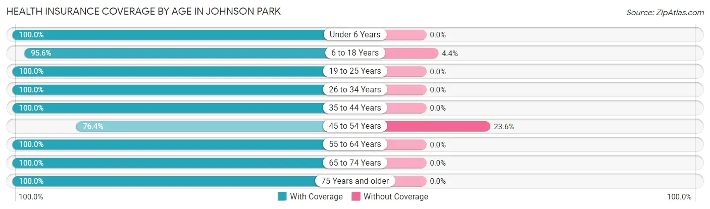 Health Insurance Coverage by Age in Johnson Park