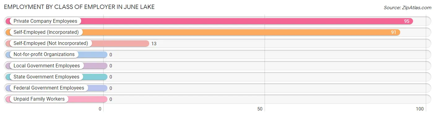 Employment by Class of Employer in June Lake