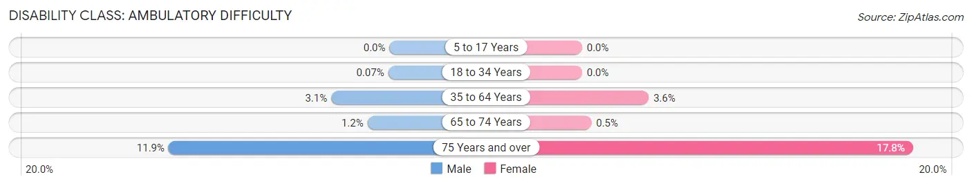 Disability in La Canada Flintridge: <span>Ambulatory Difficulty</span>