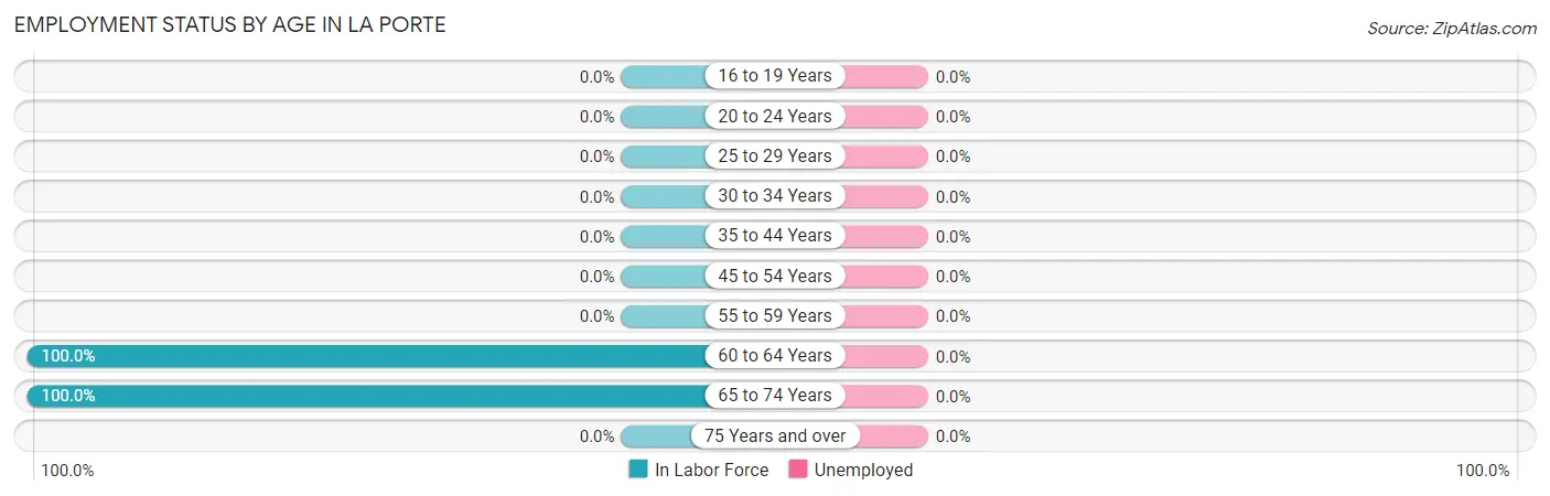 Employment Status by Age in La Porte