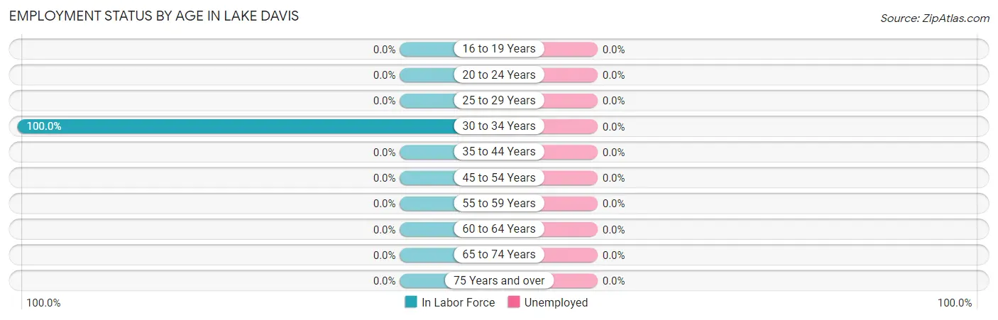 Employment Status by Age in Lake Davis