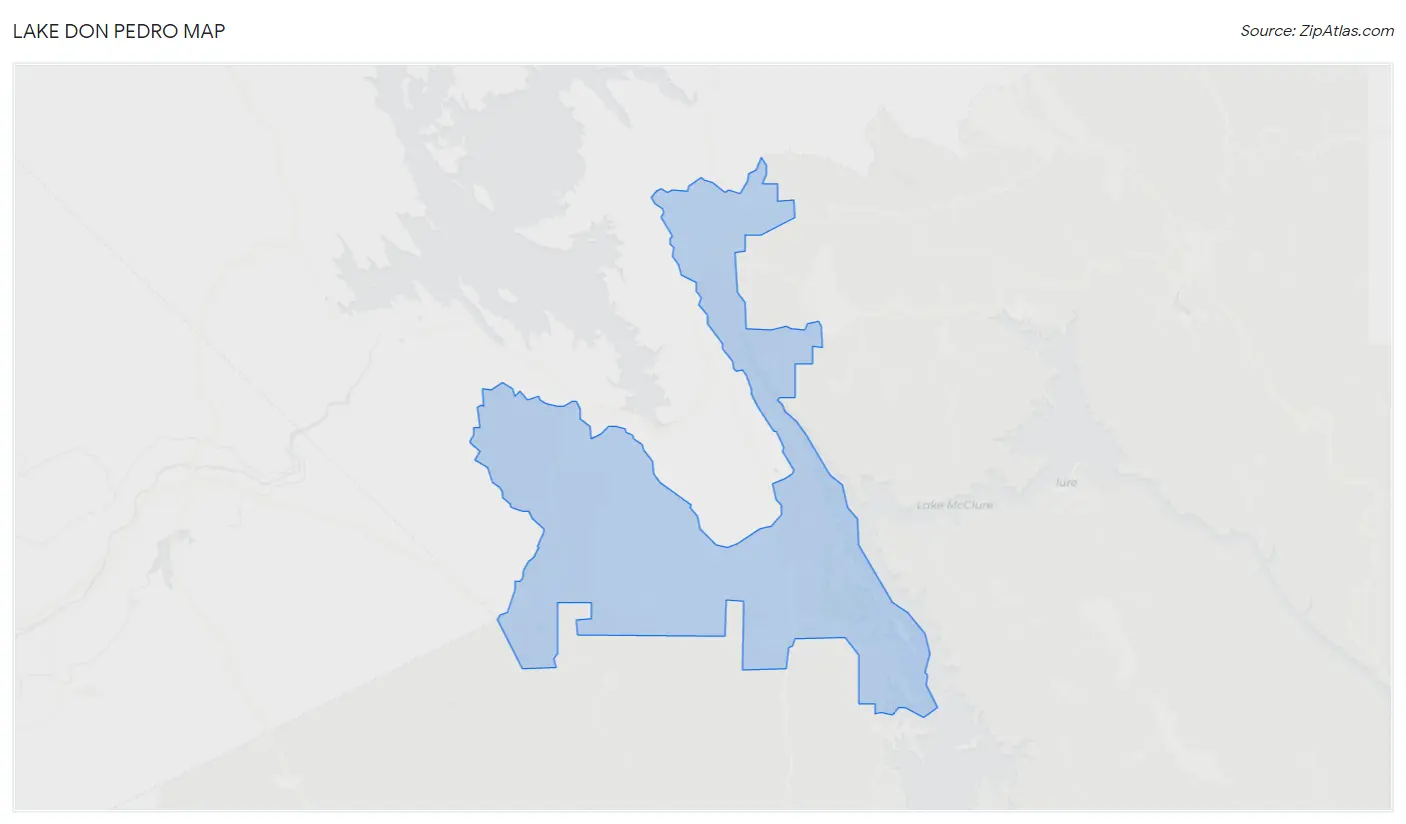 Lake Don Pedro Map
