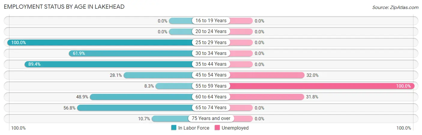 Employment Status by Age in Lakehead