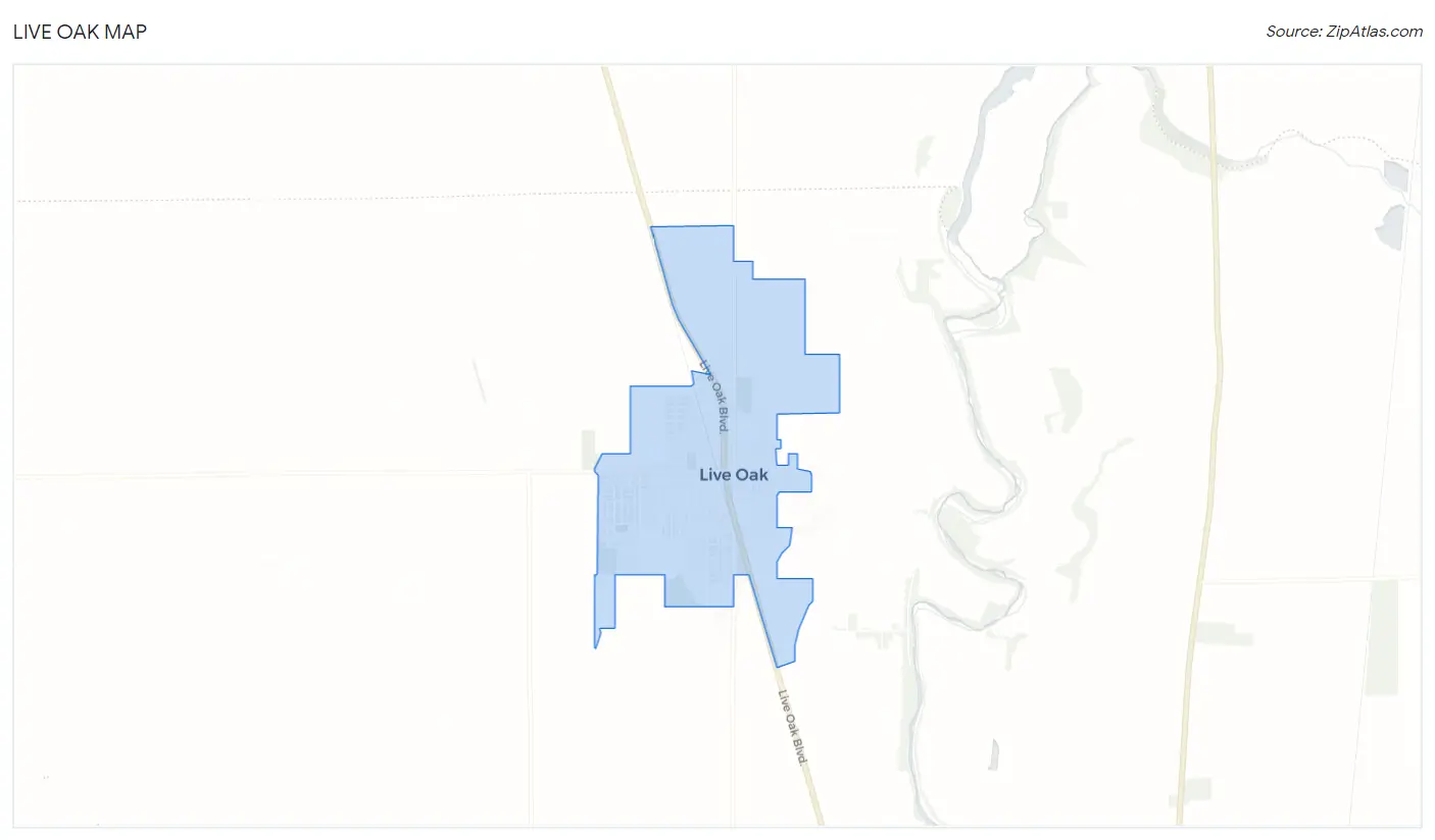 Live Oak Map